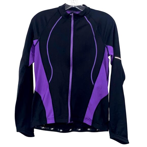 Women's Bicycle Performance Purple & Black Softshell Cycling Jacket Size M - Picture 2 of 9